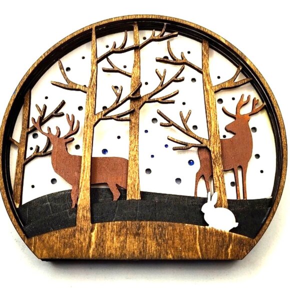 3D Snow globe-Laser-Cutout - Picture 1 of 4